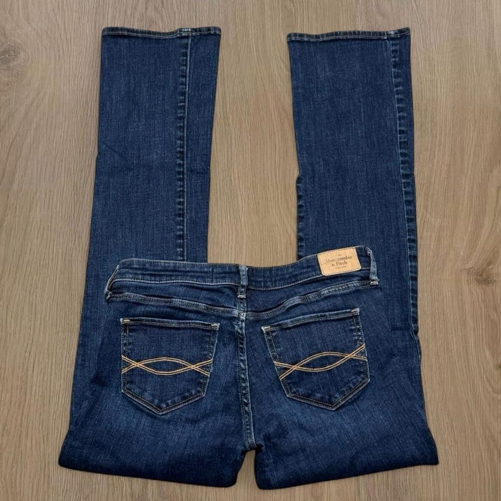 Abercrombie & Fitch Vintage Dark Wash Y2K “A&F Boot” Low Rise Bootcut Jeans